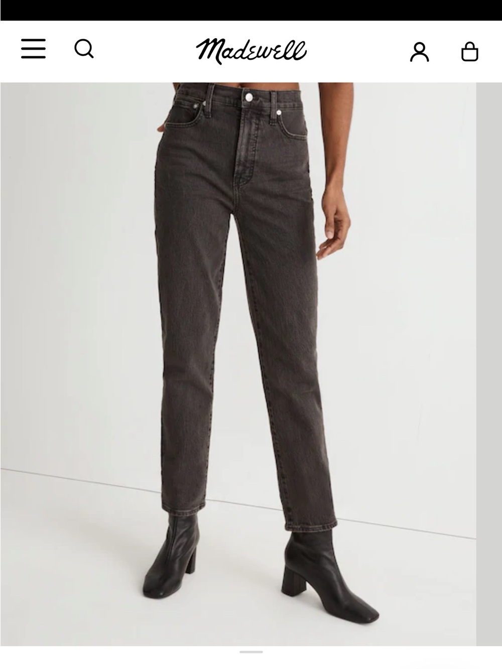 Madewell The Perfect Vintage Jean in Lunar Wash. comfort stretch. 28.